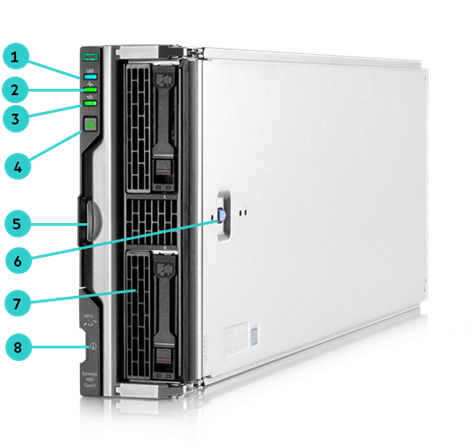 Front View – HPE Synergy 480 Gen11 Compute Module